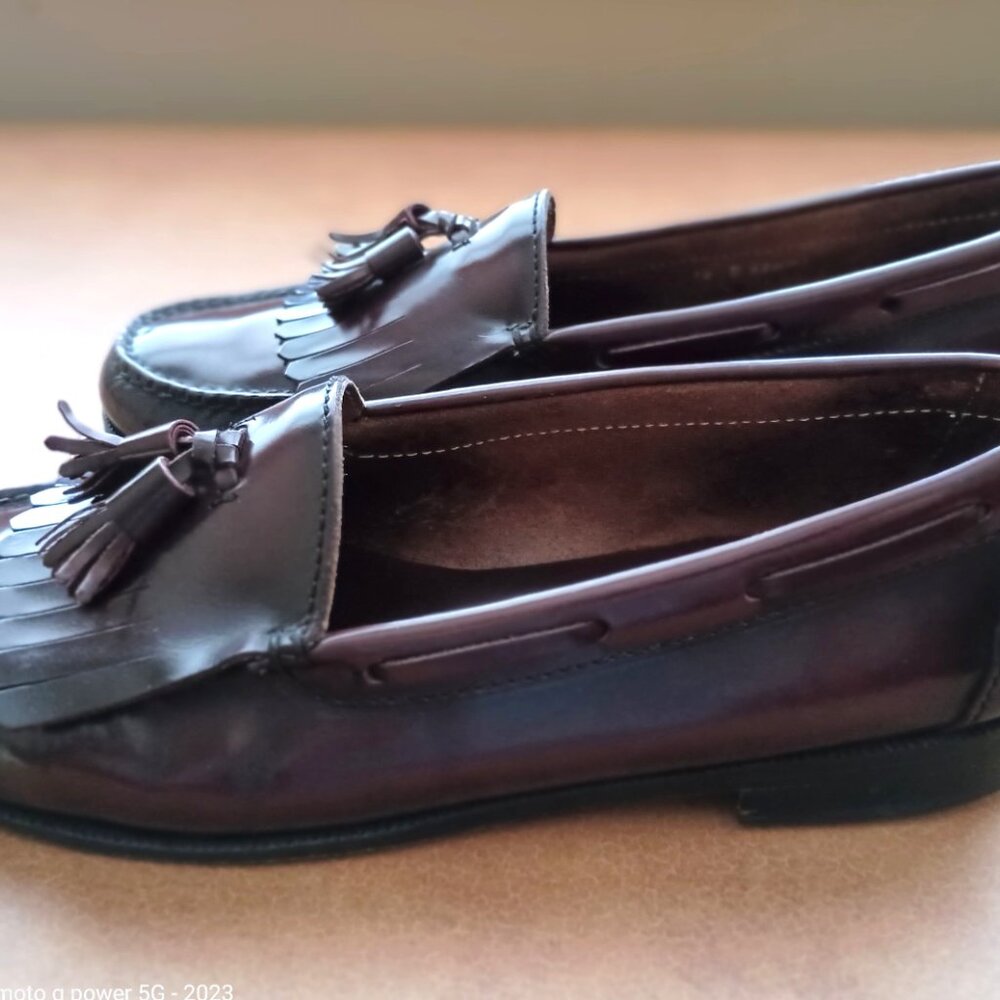 Men's Florsheim Burgundy Kiltie Tassell Loafers/Slip-Ons, Size 12D - Picture 3 of 8